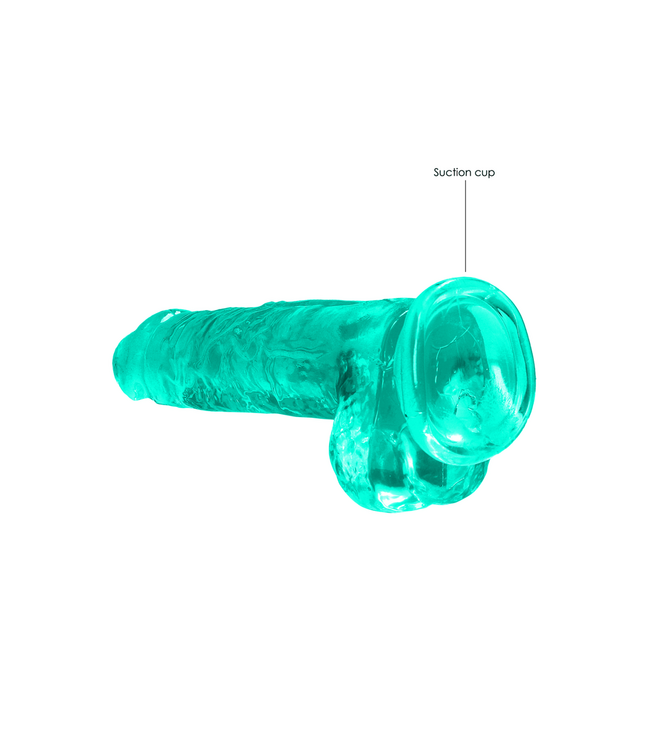 RealRock REALROCK 21cm Crystal Clear Realistic Dildo with Suction Cup & Balls