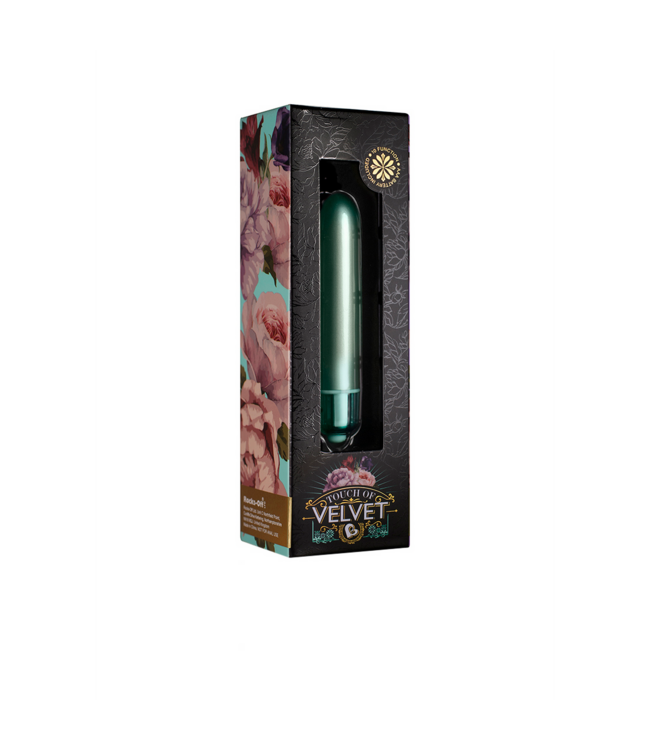 Rocks-Off Vibrating Bullet 10 Speeds - Touch of Velvet in Rose Blush, Aqua, Lilac