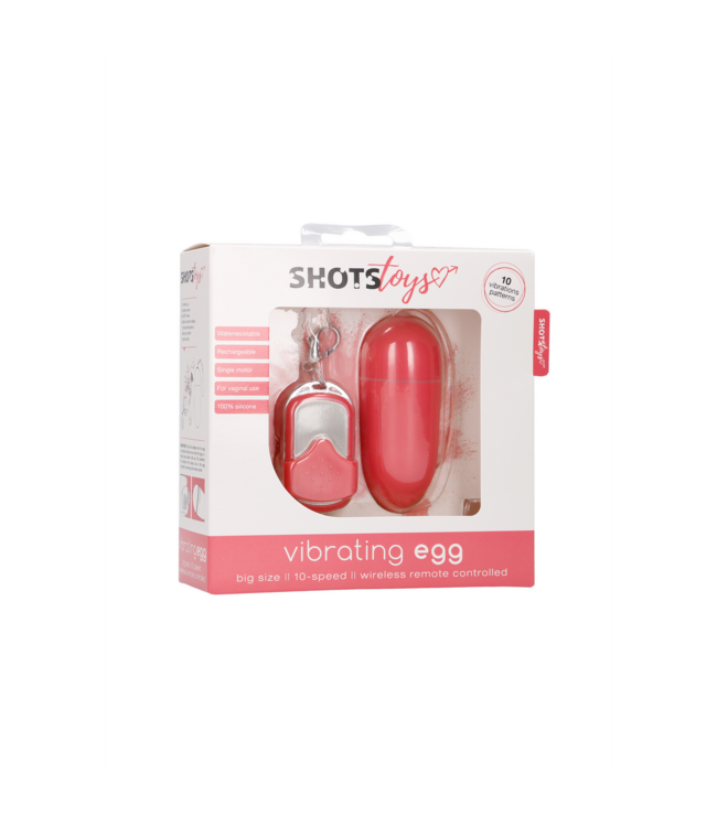 Shots Toys Kabelloses Vibro-Ei Rosa 10 Geschwindigkeiten mit Fernbedienung 20m