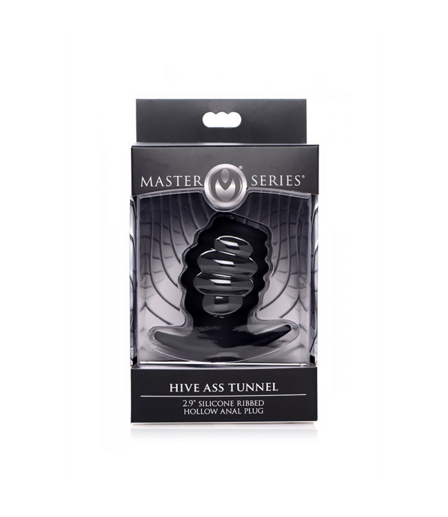 XR Brands Hive Ribbed Hollow Butt Plug - 6.7 cm Small for Ultimate Pleasure