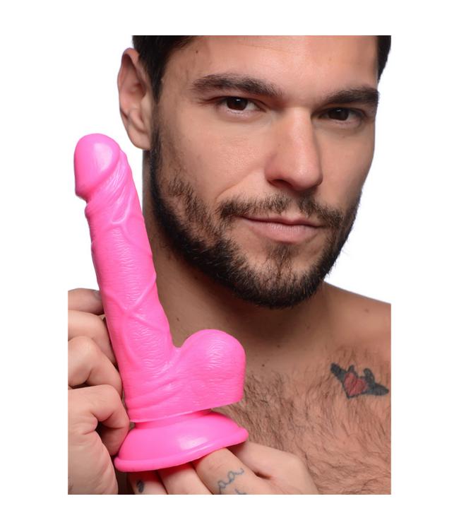 XR Brands Pop Dildo with Balls 19 cm – Realistic, Firm, Flexible & Suction Cup