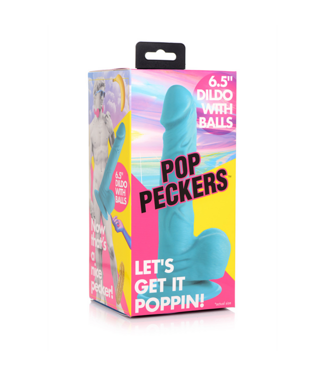XR Brands Realistische Pop Dildo Met Sterke Zuignap En Ballen 19 cm