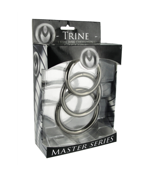 XR Brands Trine Steel Cock Ring - Sleek Design for Comfort and Performance
