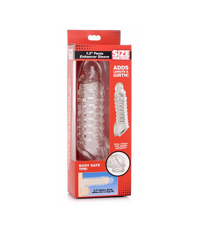 XR Brands Penis Sleeve Verstevigingshoes Met Ribbelstructuur Voor Extra Lengte En Stimulatiet