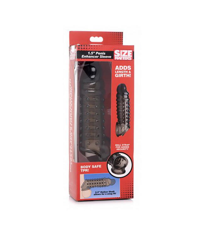 XR Brands Penis Sleeve Verstevigingshoes 2-4 cm Met Hobbelige Ribbeltextuur En Flexibel Comfort