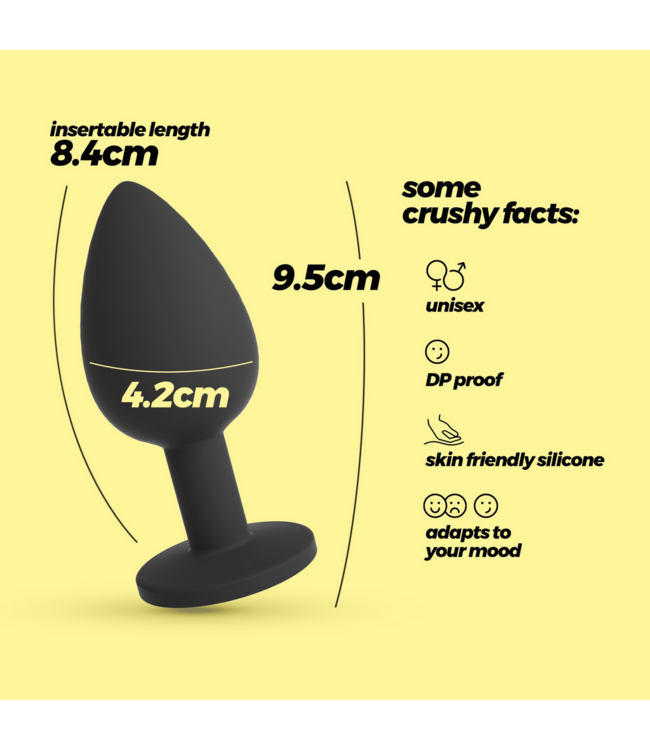 Crushious Camileo Silicone Anal Plug 9.5 cm with Interchangeable Gemstones