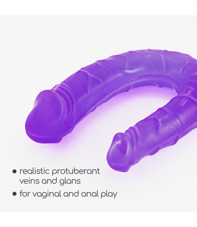 Crushious Flexibele Dubbele Dildo 11,5 cm Met Crushious Anaal Glijmiddel Paars