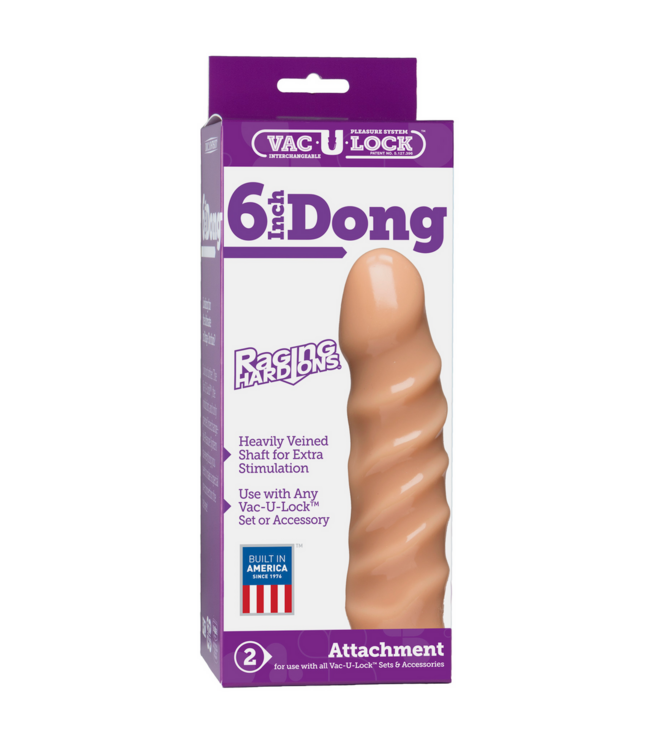Doc Johnson CodeBlack Realistic 15.2cm Dong - Powerful Vac-U-Lock Compatible Dildo