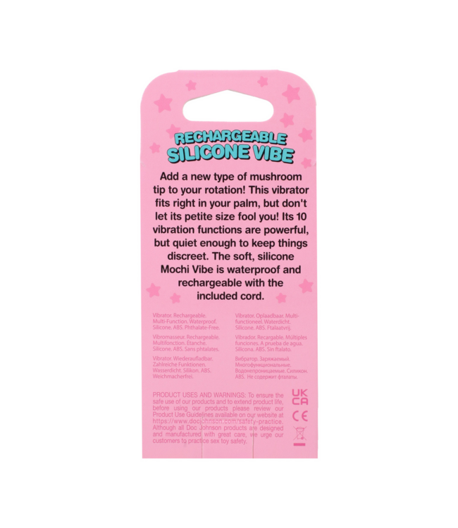 Doc Johnson Rosa Pilz-Vibrator – Kompakt, wasserdicht, 10 leistungsstarke Vibrationen