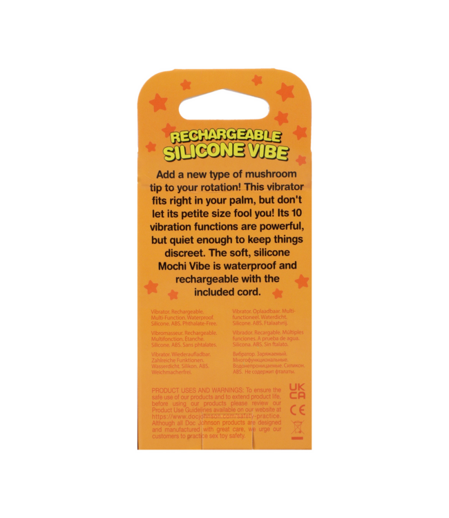 Doc Johnson Mushroom Vibe: Compact Waterproof Silicone Vibrator with 10 Functions