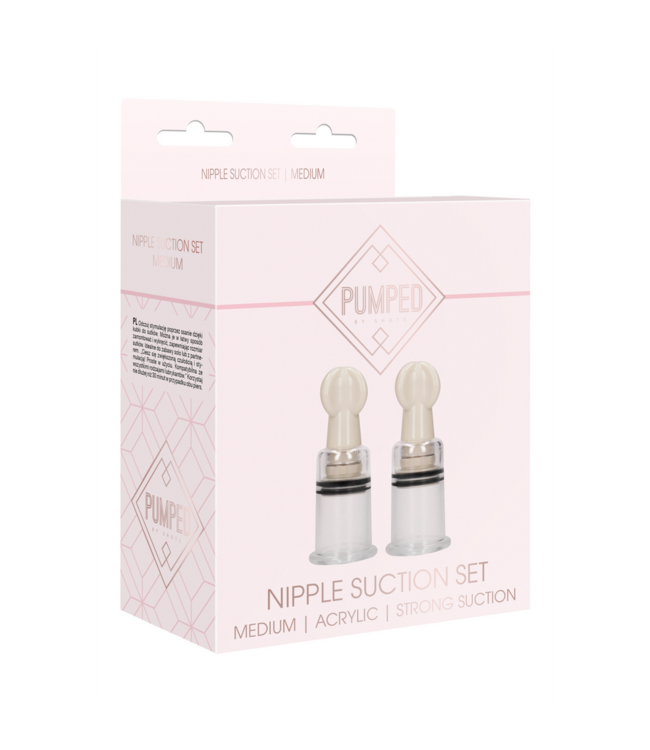 Pumped Tepelcups Medium Voor Intensieve Zuigstimulatie Met Transparant Acryl