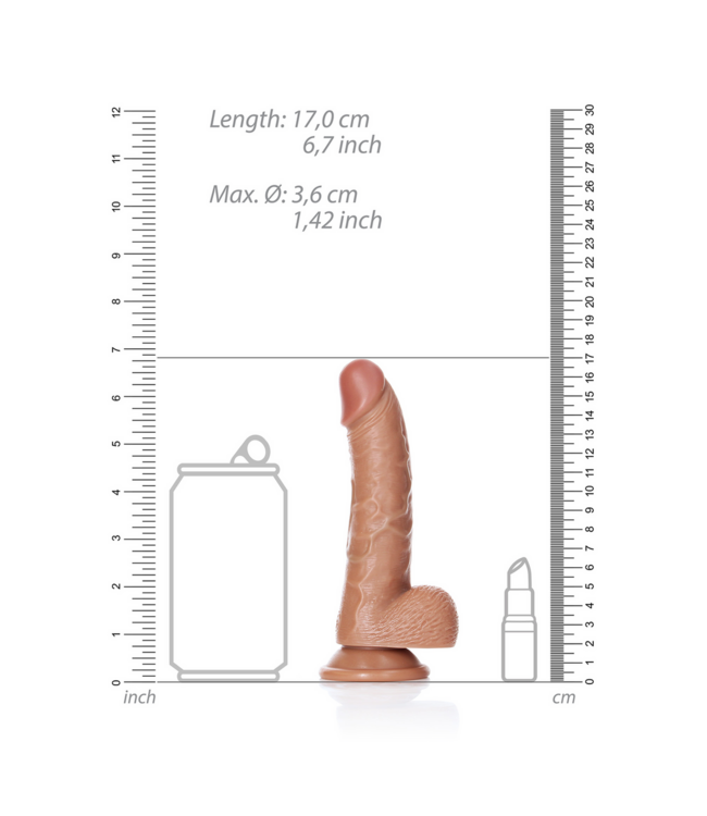 RealRock G-Spot Gebogen Dildo 12,5 cm Met Realistische Textuur En Zuignap