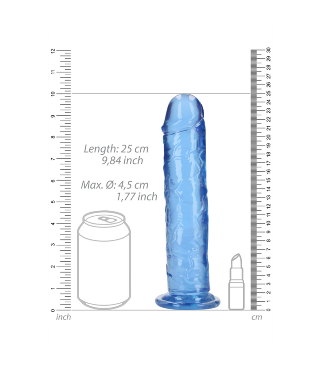 RealRock RealRock Transparante Dildo 23 cm Met Zuignap En Harnascompatibiliteit