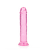 RealRock Rechtdoor Realistischer Dildo 25 cm mit Saugnapf - Crystal Clear