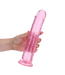 RealRock Rechtdoor Realistischer Dildo 25 cm mit Saugnapf - Crystal Clear