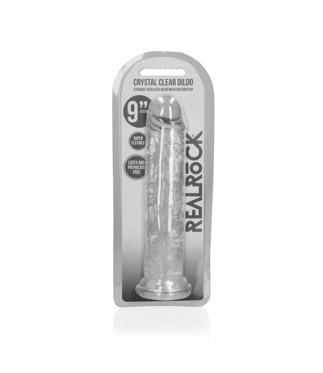 RealRock REALROCK Crystal Clear 23cm Dildo with Suction Cup for Ultimate Pleasure