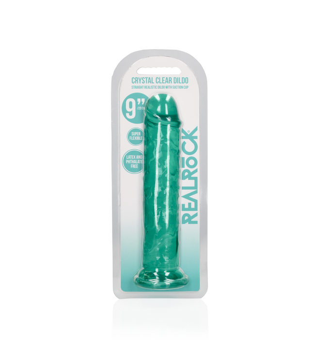 RealRock REALROCK Dildo 25 cm klar – phthalatfrei, mit Saugnapf, für alle Bereiche