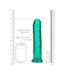 RealRock RealRock Transparante Dildo Met Zuignap 23 cm Turkoois TPE