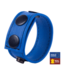 Red Leather Cocky Verstelbare Leren Cockring Blauw Met Drukknopen 2,5 cm Breed