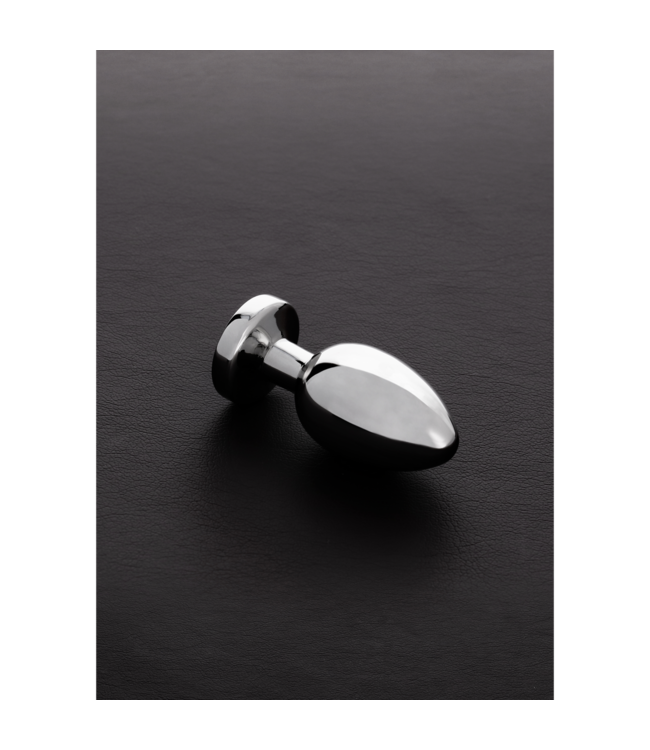 Steel by Shots Elegant Stainless Steel Butt Plug with Gemstones - 5.9 cm