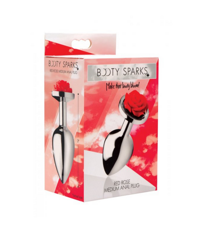 XR Brands Elegante Rote Rose aus Aluminium – Stilvolle Garten-Dekoration 8,9 cm