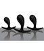 XR Brands XR Brands Zwarte Anale Trainer Set 3 Stuks Fluwelen Siliconen 7,4 cm