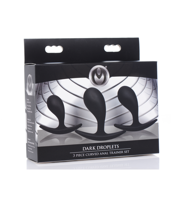 XR Brands Dark Droplets 3-Piece Anal Trainer Set - Velvety Soft Pleasure