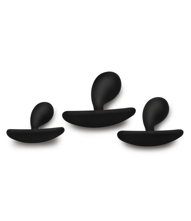 XR Brands Dark Droplets 3-Piece Anal Trainer Set - Velvety Soft Pleasure