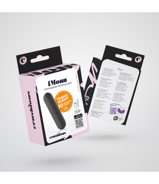 Crushious iMoan Wiederaufladbarer Bullet-Vibrator Schwarz – Diskret & Stark