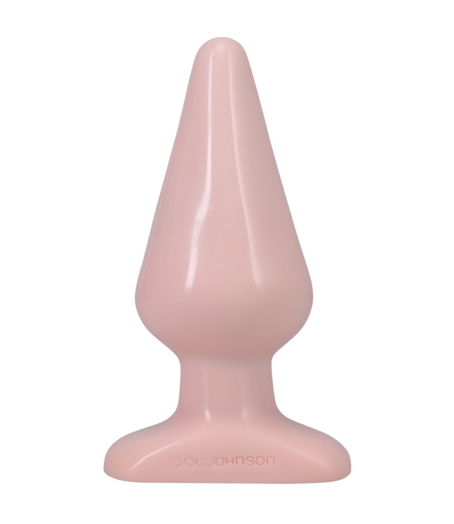 Doc Johnson Doc Johnson 6 Inch Sil-A-Gel Butt Plug Met Stevige Basis Wit/Zwart