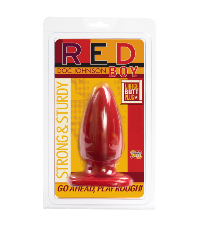 Doc Johnson Red Firm Butt Plug L 12.7 cm – Safe, Durable & Antibacterial Fun