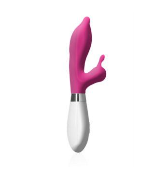 Luna by Shots Luna Roze Clitorisstimulator Met Dubbele Motoren En Silicone Afwerking 21,5 cm