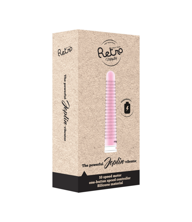 Retro Retro Vibrator Roze Met USB Oplaadfunctie En 10 Snelheden
