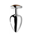 XR Brands Tiger Eye Hartvormige Anaal Plug Groot 9,4 cm – Aluminium XR Brands