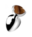 XR Brands Tiger Eye Hartvormige Anaal Plug Groot 9,4 cm – Aluminium XR Brands