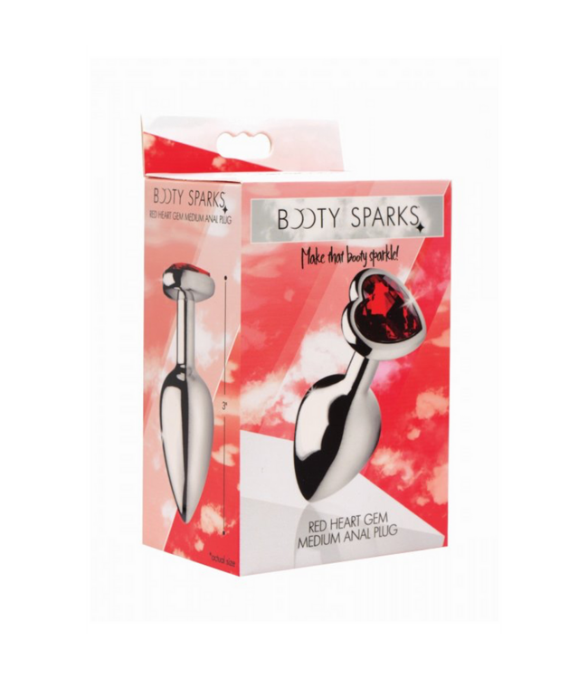 XR Brands Red Heart Gem Anal Plug – Lightweight & Stylish Sensual Pleasure
