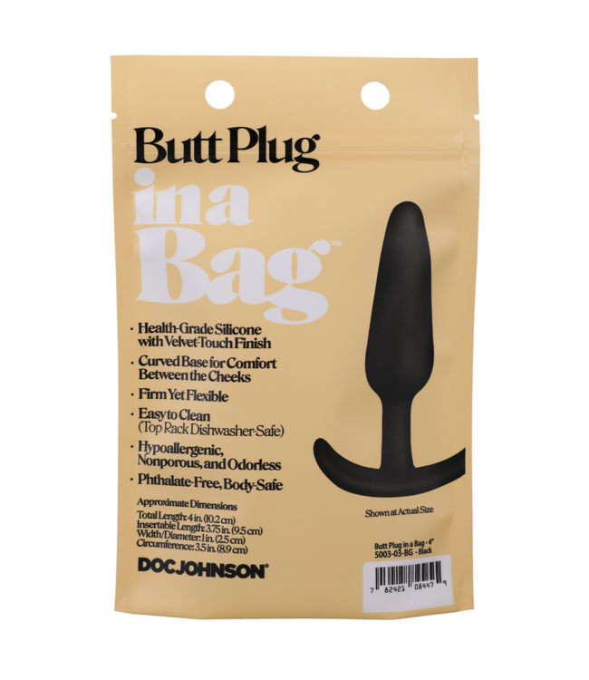Doc Johnson Beginner-Friendly 10 cm Silicone Butt Plug for Comfortable Exploration