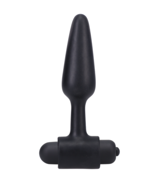 Doc Johnson Powerful 12.1 cm Black Vibrating Butt Plug - 10 Functions Silicone Pleasure