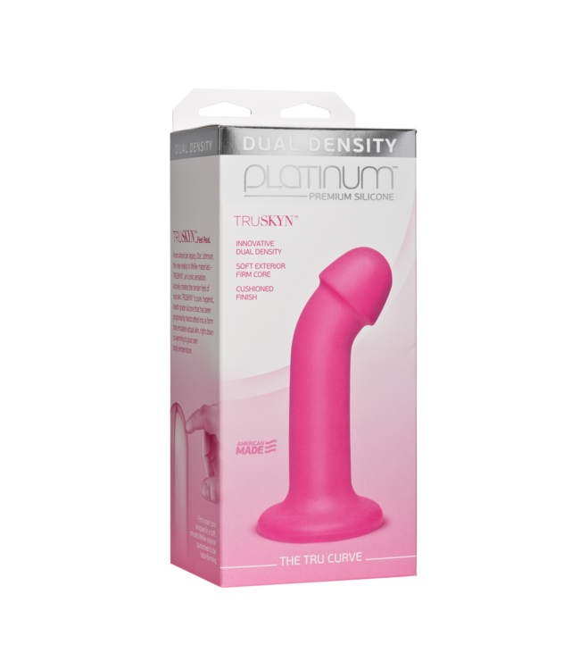 Doc Johnson Doc Johnson Platinum Silicone Tru Curve 16,5 cm G-Spot Stimulator Roze