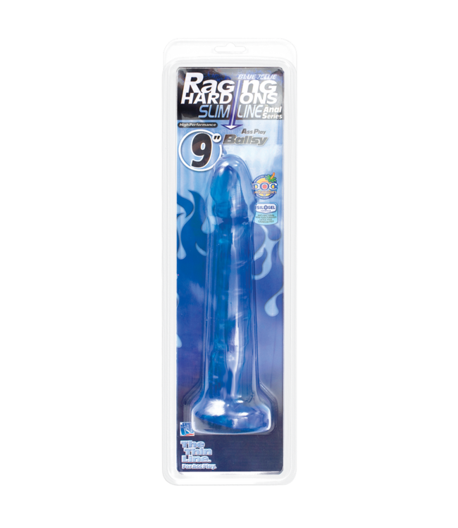 Doc Johnson Slimline 9 Ballsy 7.2 cm Cobalt Blue - Comfort for Anal Pleasure