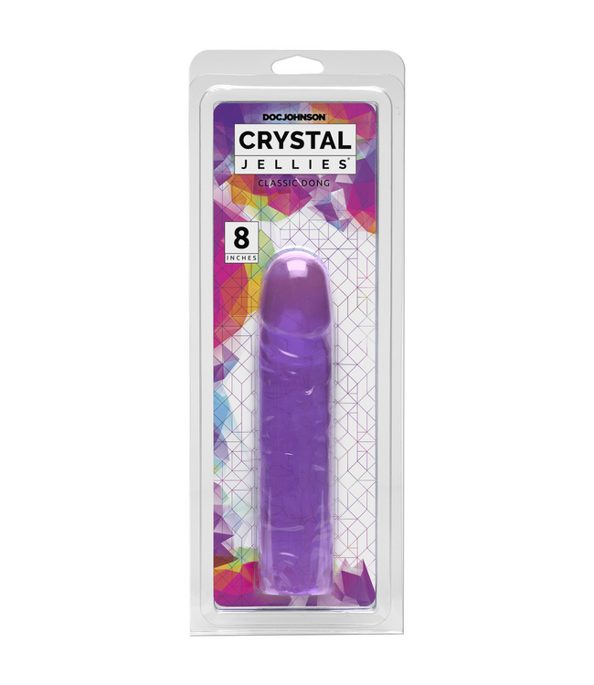 Doc Johnson Classic Crystal Jellies Dong 19.3 cm - Soft, Flexible & Body-Safe