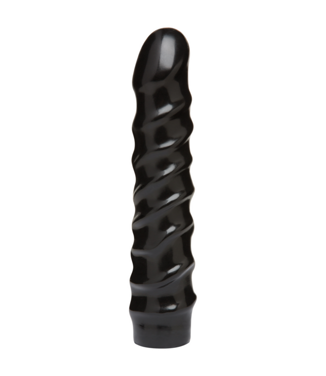 Doc Johnson Vac-U-Lock Zwarte Geaderde Spiraal Dildo 20,3 cm – Stevig & Veilig