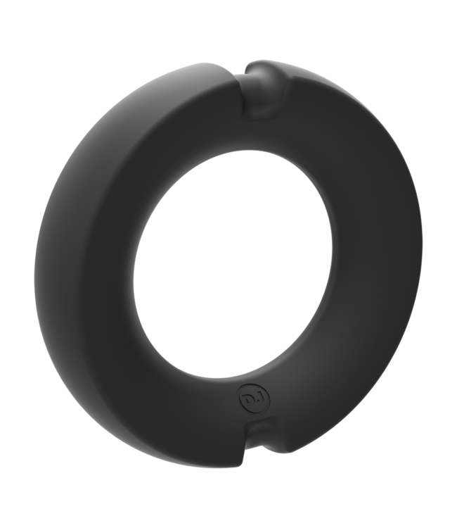 Doc Johnson Doc Johnson Stalen Cockring Met Rekbare Siliconen Band 35mm Zwart