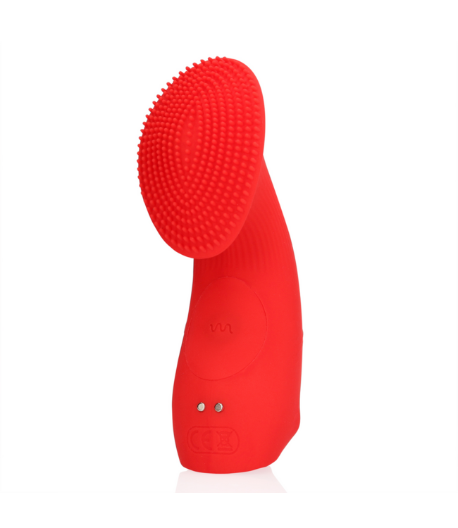 Loveline Loveline Textured Finger Vibrator Rood Met Meerdere Intensiteitsniveaus
