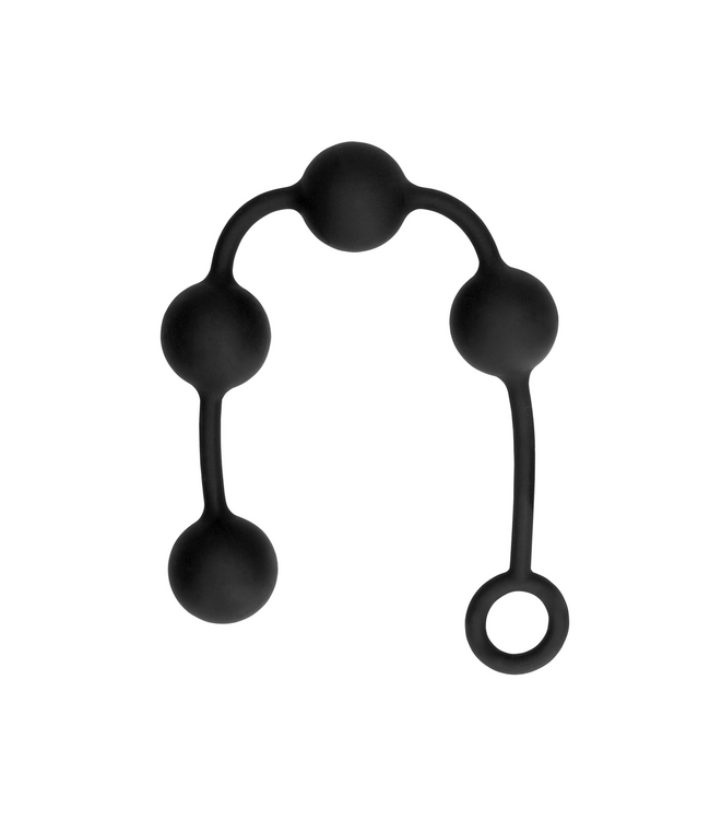 Ouch! Medium Silicone Anal Beads - 4 Beads for Ultimate Pleasure