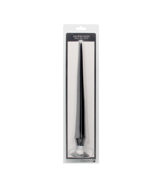 Ouch! Spike Dildo 34 cm Zwart PVC – Robuuste Extreme Prikkelervaring