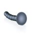 Ouch! Premium Beaded Silicone G-Spot Dildo with Suction Cup - Gunmetal