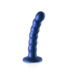 Ouch! Perlenbesetzter G-Punkt-Dildo 13,8 cm – Metallic Blau mit Saugnapf