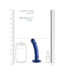 Ouch! Siliconen G-Spot Dildo Met Zuignap 13,8 cm Gebobbeld Metallic Blauw