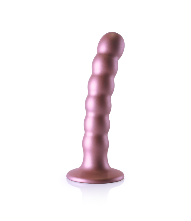 Ouch! Siliconen G-Spot Dildo Met Zuignap Roségoud 13 cm Voor Solo En Strap-on Gebruik